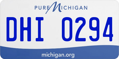 MI license plate DHI0294