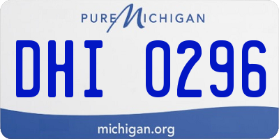 MI license plate DHI0296