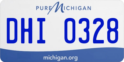 MI license plate DHI0328