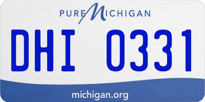 MI license plate DHI0331