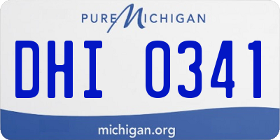 MI license plate DHI0341