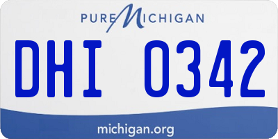 MI license plate DHI0342