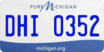 MI license plate DHI0352