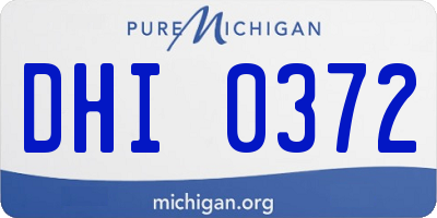 MI license plate DHI0372
