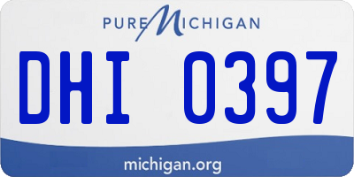 MI license plate DHI0397