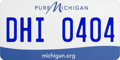 MI license plate DHI0404