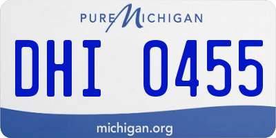MI license plate DHI0455