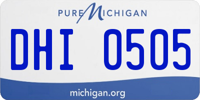 MI license plate DHI0505