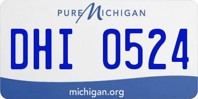 MI license plate DHI0524