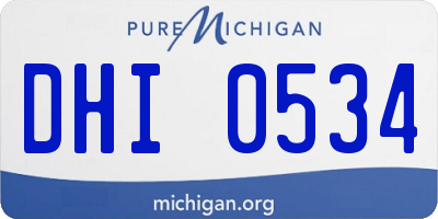 MI license plate DHI0534