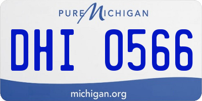 MI license plate DHI0566
