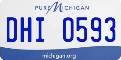 MI license plate DHI0593