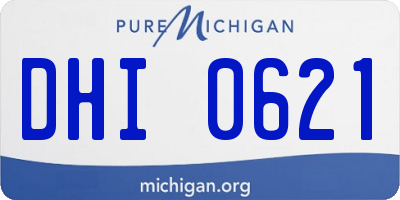 MI license plate DHI0621