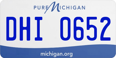 MI license plate DHI0652