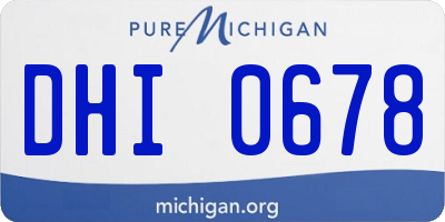 MI license plate DHI0678