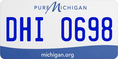 MI license plate DHI0698