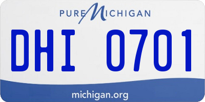 MI license plate DHI0701