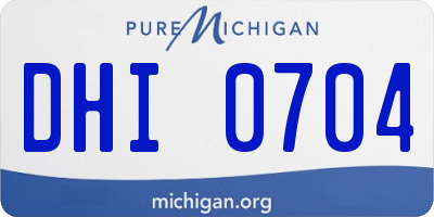 MI license plate DHI0704