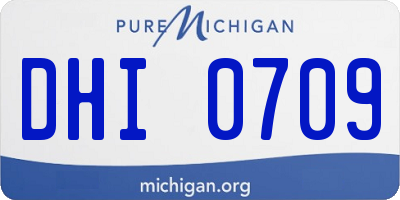 MI license plate DHI0709