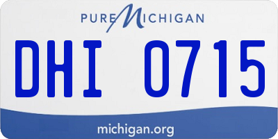 MI license plate DHI0715