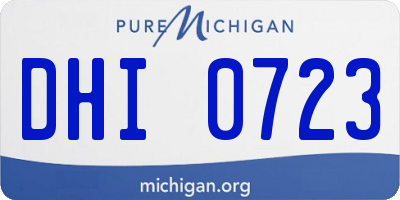 MI license plate DHI0723