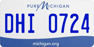 MI license plate DHI0724
