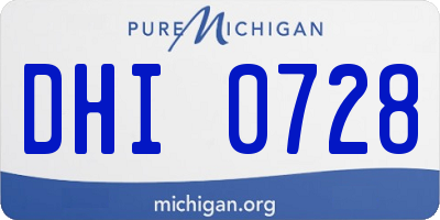 MI license plate DHI0728