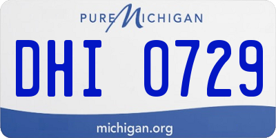 MI license plate DHI0729