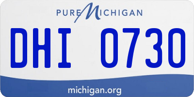 MI license plate DHI0730