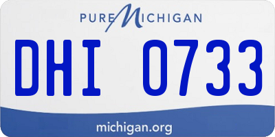 MI license plate DHI0733