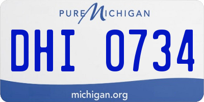 MI license plate DHI0734