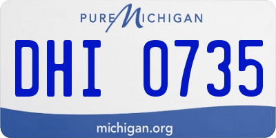 MI license plate DHI0735