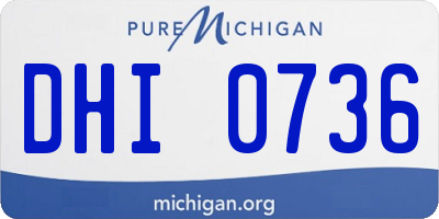 MI license plate DHI0736