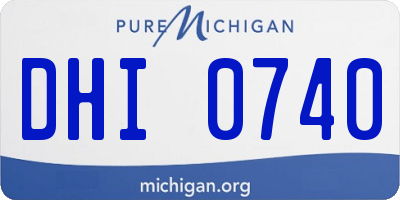 MI license plate DHI0740