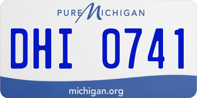 MI license plate DHI0741