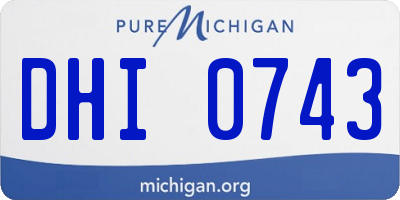 MI license plate DHI0743