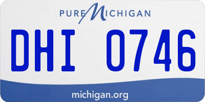 MI license plate DHI0746