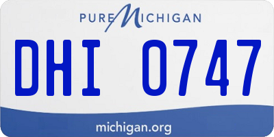 MI license plate DHI0747