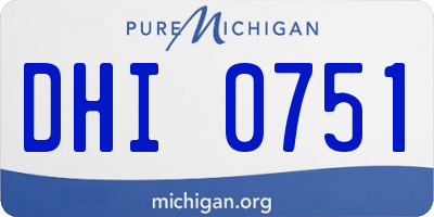 MI license plate DHI0751