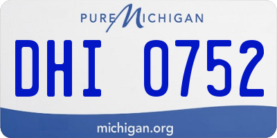 MI license plate DHI0752