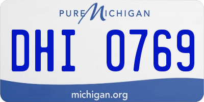 MI license plate DHI0769