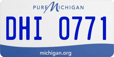 MI license plate DHI0771