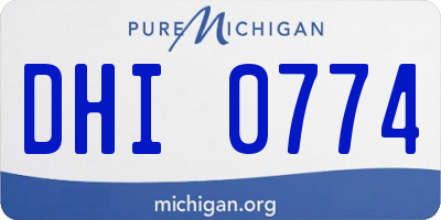 MI license plate DHI0774