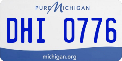 MI license plate DHI0776