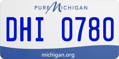 MI license plate DHI0780