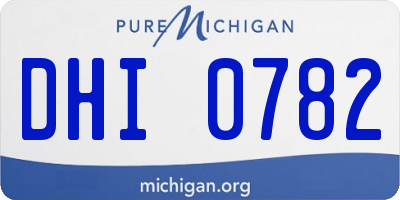 MI license plate DHI0782
