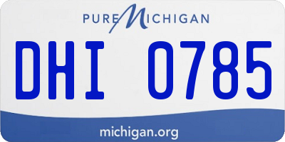 MI license plate DHI0785