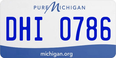 MI license plate DHI0786