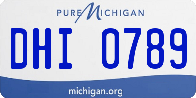 MI license plate DHI0789