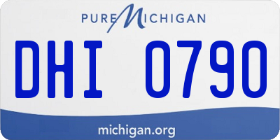 MI license plate DHI0790